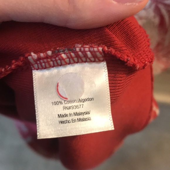 St. Johns Bay Red Floral Print T-Shirt Blouse Crewneck Size XL - Picture 4 of 6